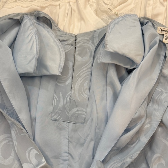 Lauren Alexander Flapper Gatsby Sequin Silk Brocade Midi Dress Light Blue 10 - Picture 14 of 16